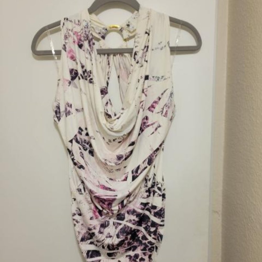 White Club/Party Abstract Dress Size M